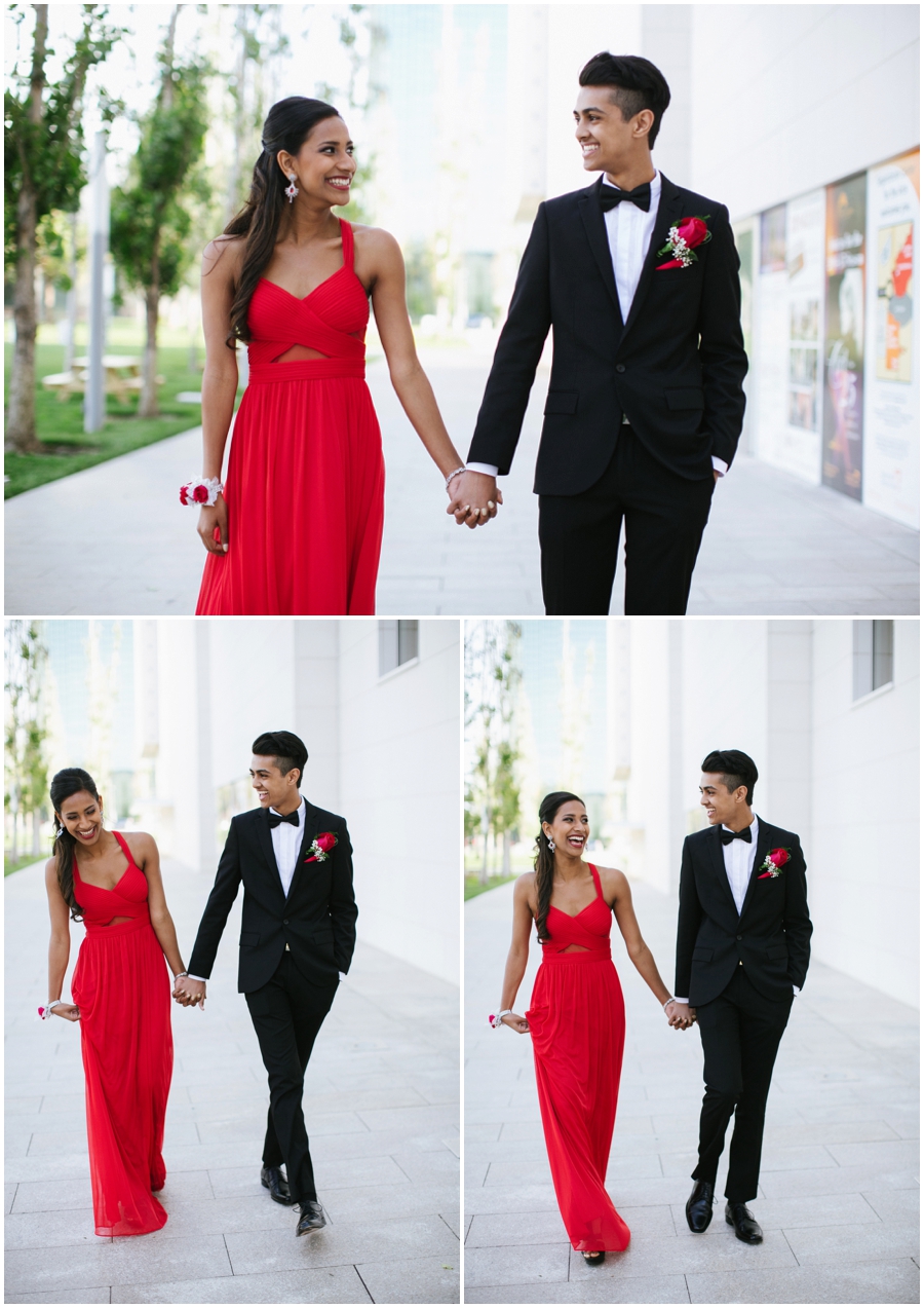 fun prom photos at Sergerstrom Center for the Arts