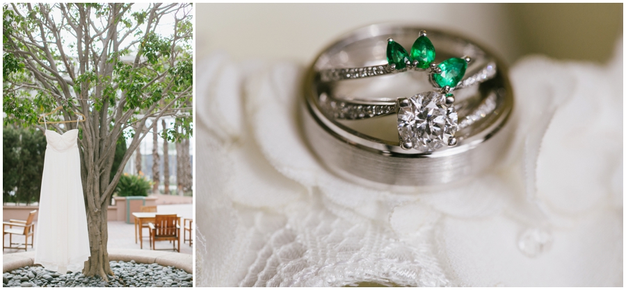 Beautiful green engagement ring
