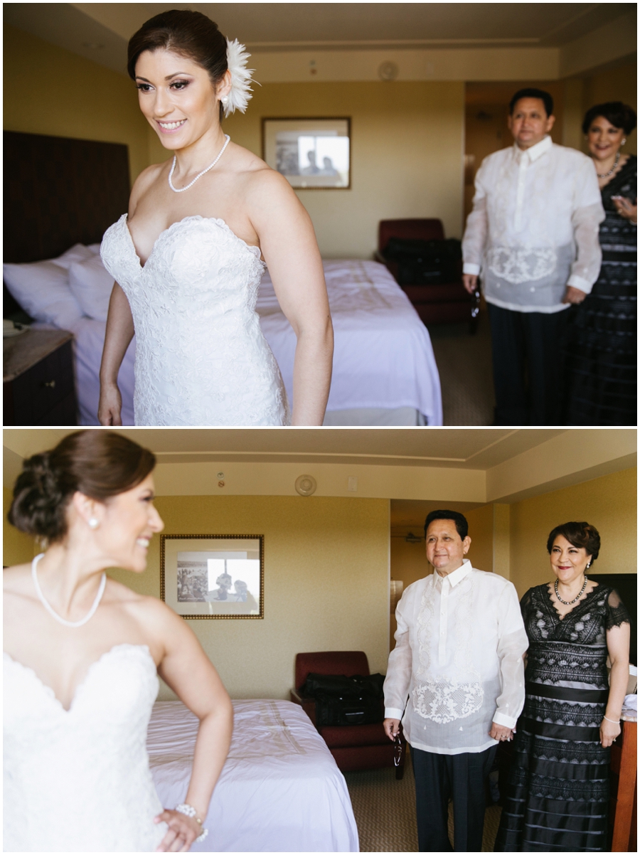 Touching photos of bride and her parents