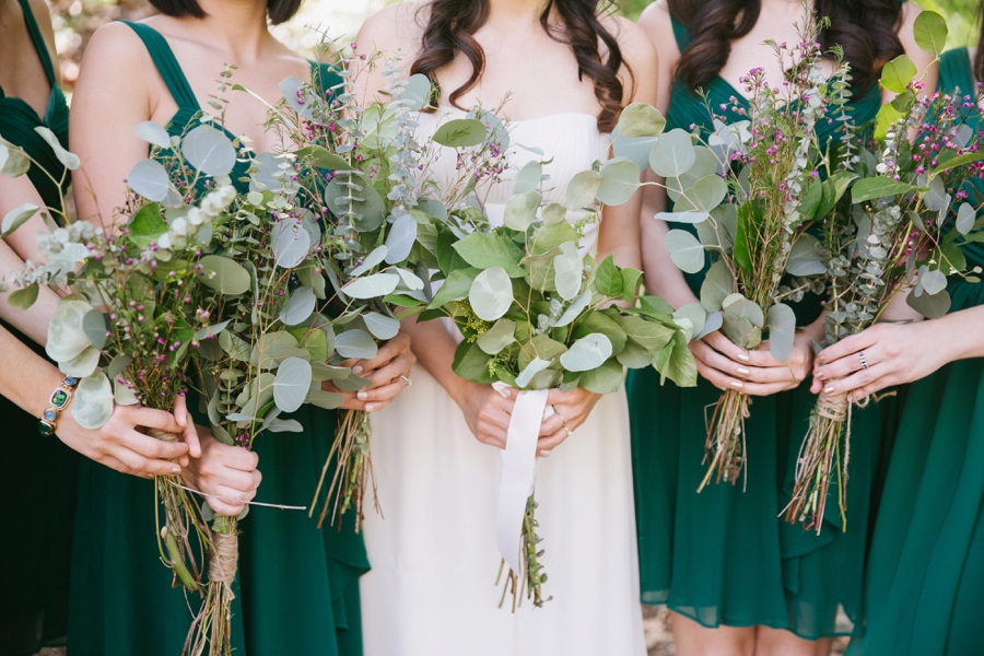 Green and Gray Themed Rustic Wedding Photos